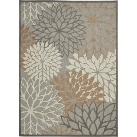 Palacedesigns 8 x 11 ft. Natural & Gray Indoor & Outdoor Area Rug PA3666025